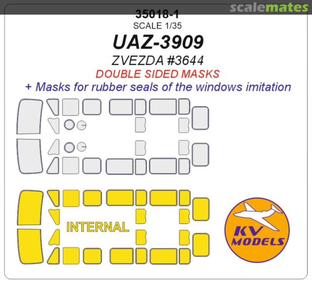 Boxart UAZ-3909 masks 35018-1 KV Models