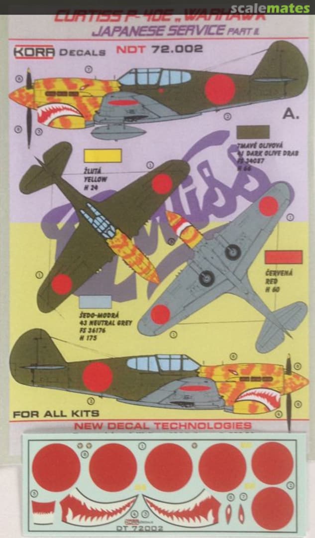 Boxart Curtiss P-40E "Warhawk" NDT72002 Kora Models