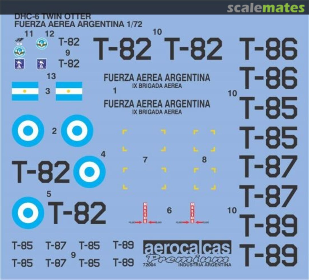 Boxart DHC-6 TWIN OTTER FUERZA AEREA ARGENTINA (72004) AEROPRE-07 Aerocalcas Argentinas