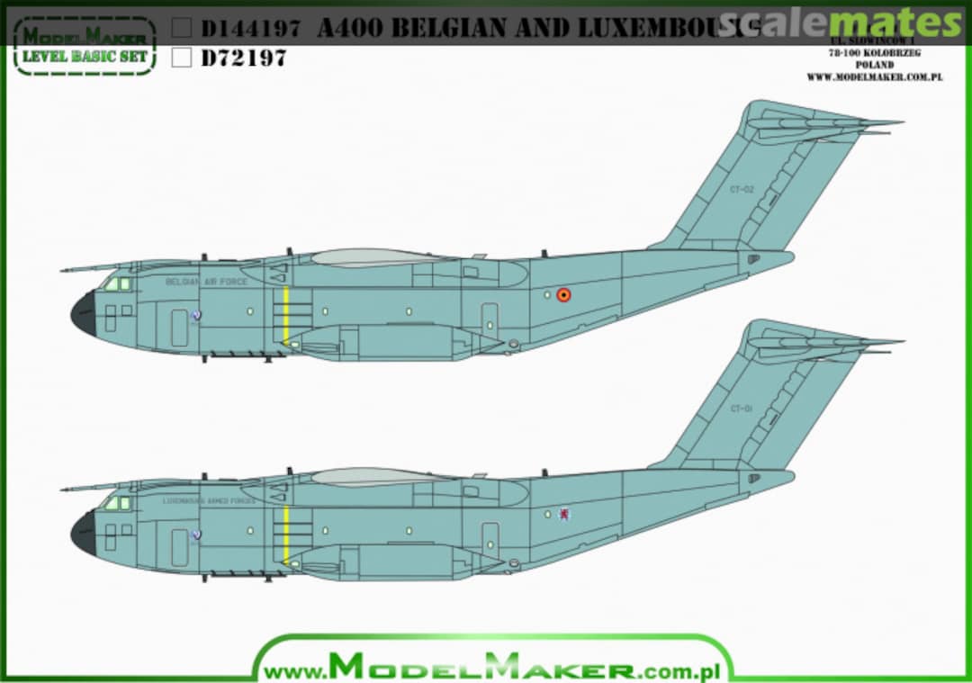 Boxart A-400 Belgian And Luxembourg D72197 ModelMaker Boxart A-400 Belgian And Luxembourg D72197 ModelMaker