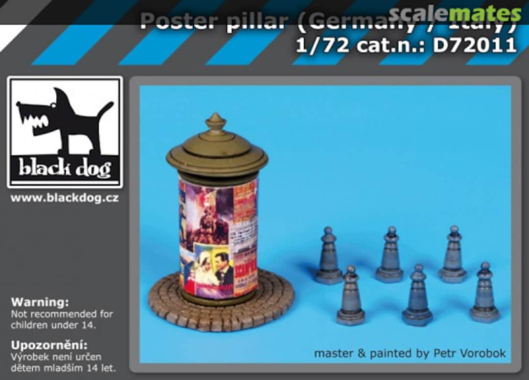 Boxart Litfaßsäule - Poster pillar Germany-Italy D72011 Black Dog