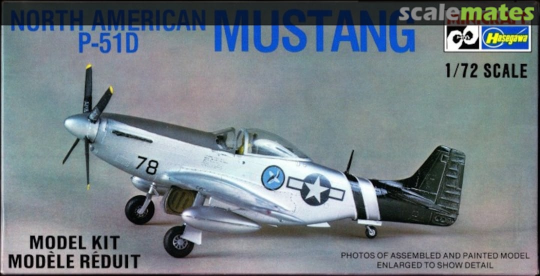 Boxart North American P-51D Mustang 1101 Minicraft Hasegawa