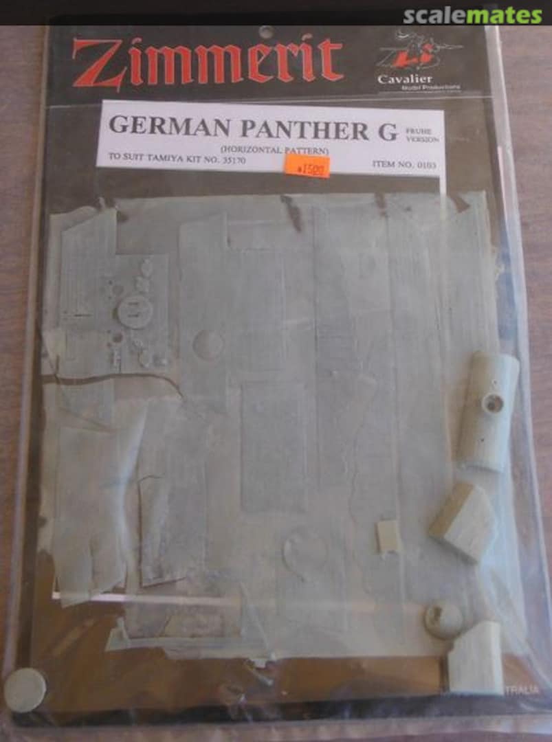 Boxart Zimmerit German Panther G 0103 Cavalier Model Productions