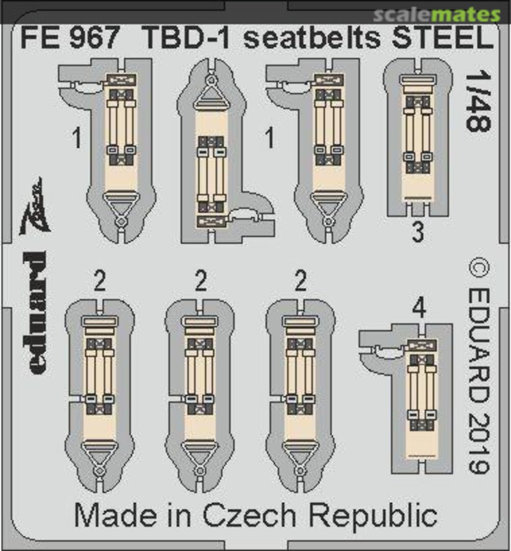 Boxart TBD-1 seatbelts STEEL FE967 Eduard