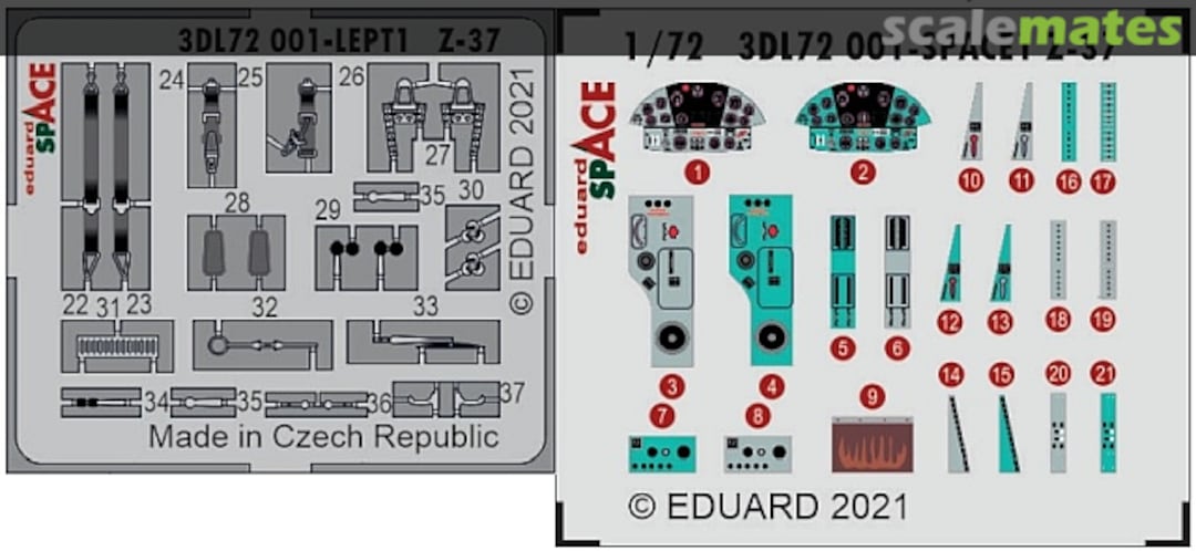 Boxart Z-37 (3D interior decals) 3DL72001 Eduard