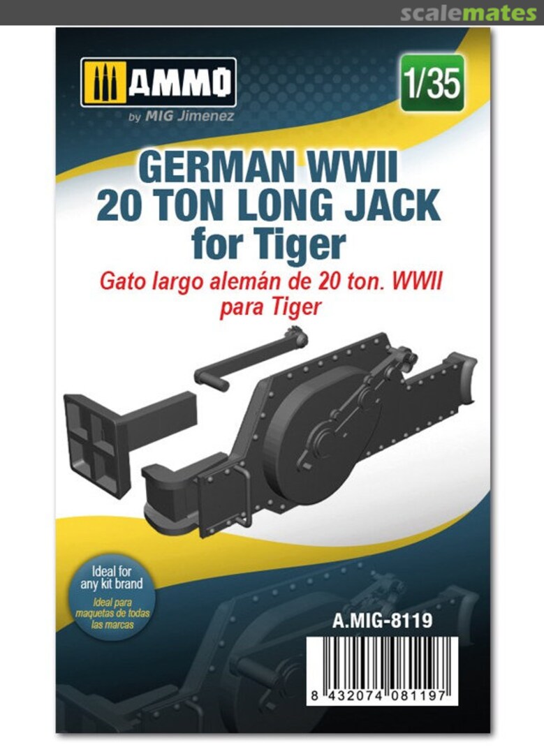 Boxart German WWII 20 ton Long Jack for Tiger A.MIG-8119 Ammo by Mig Jimenez