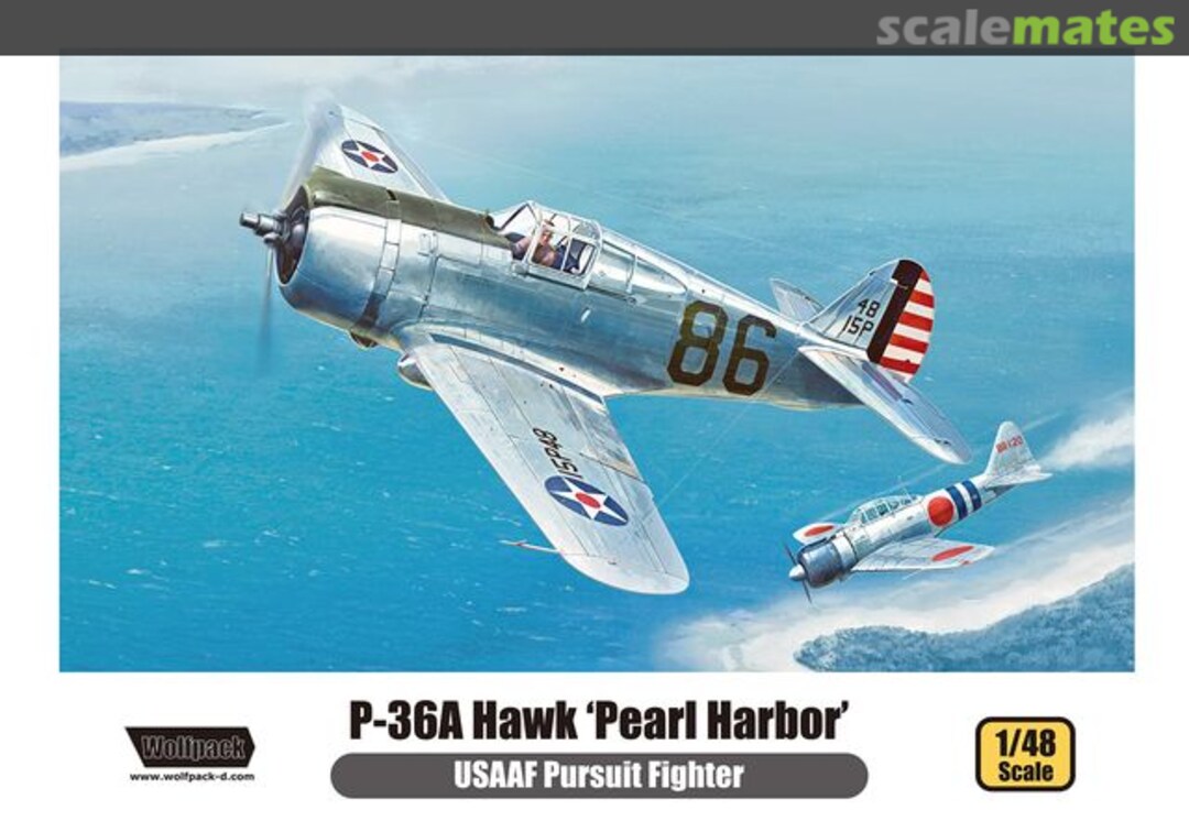 Boxart P-36 Hawk 'Pearl Harbor' WP14811 Wolfpack