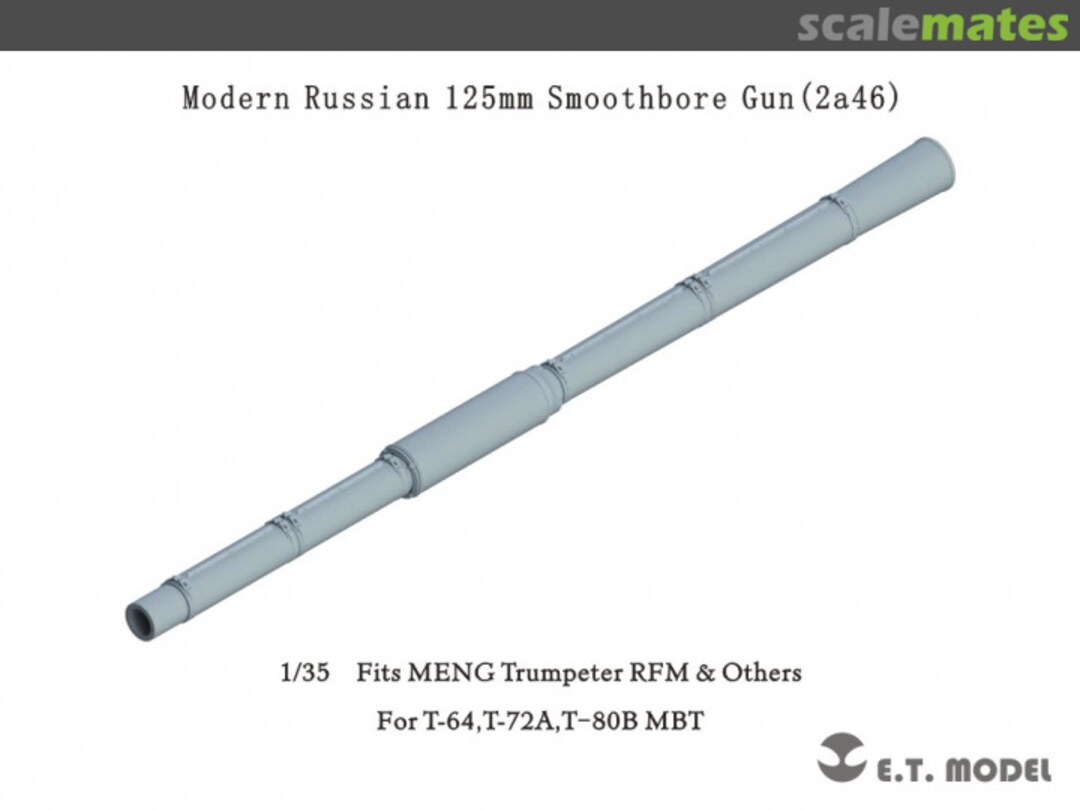 Boxart Modern Russian 125mm Smoothbore Gun (2a46) P35-333 E.T. Model