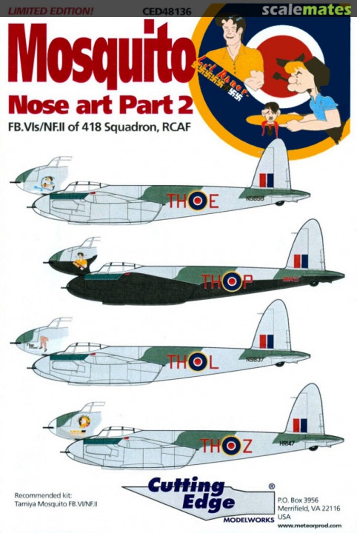 Boxart Mosquito Nose Art Part 2 CED48136 Cutting Edge Modelworks