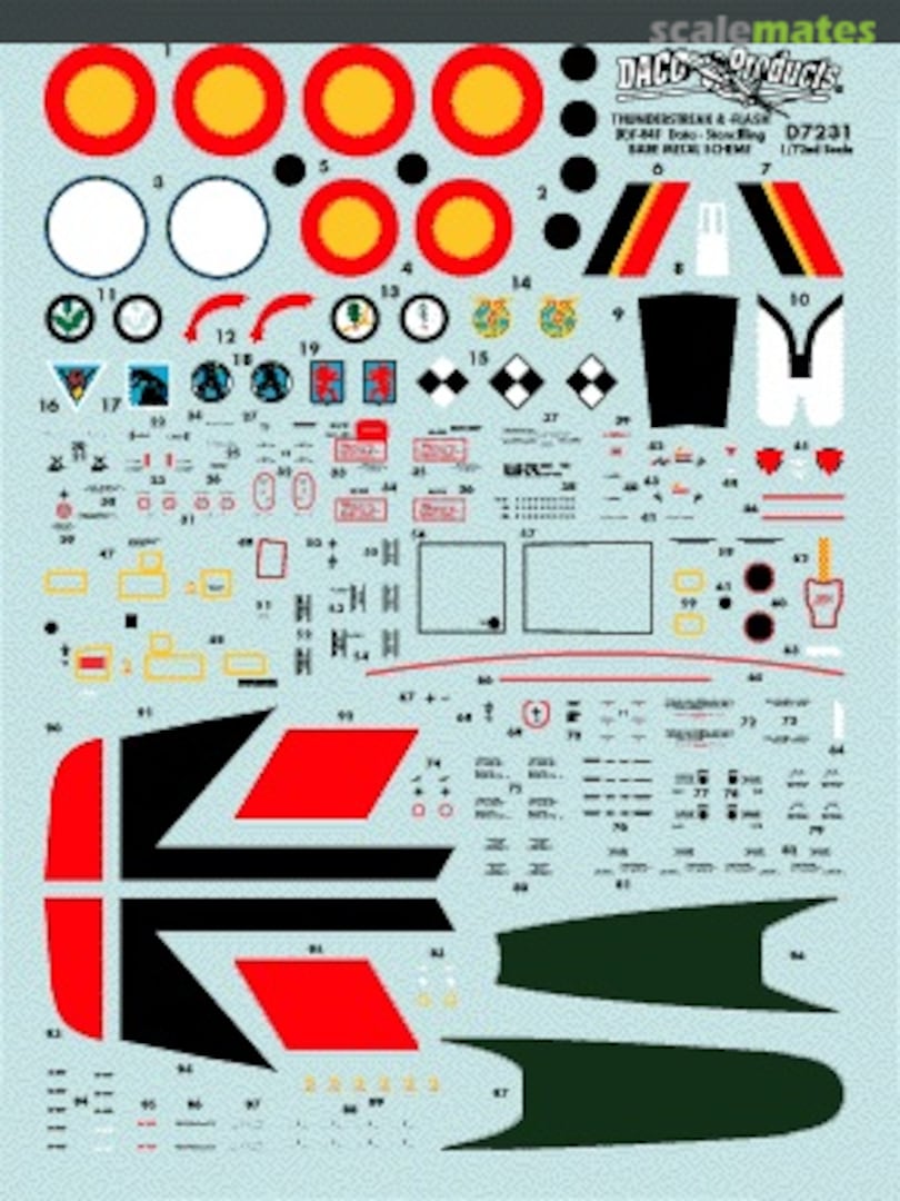 Boxart (R)F-84F Bare metal scheme Stencilling DCD7231 Daco Products