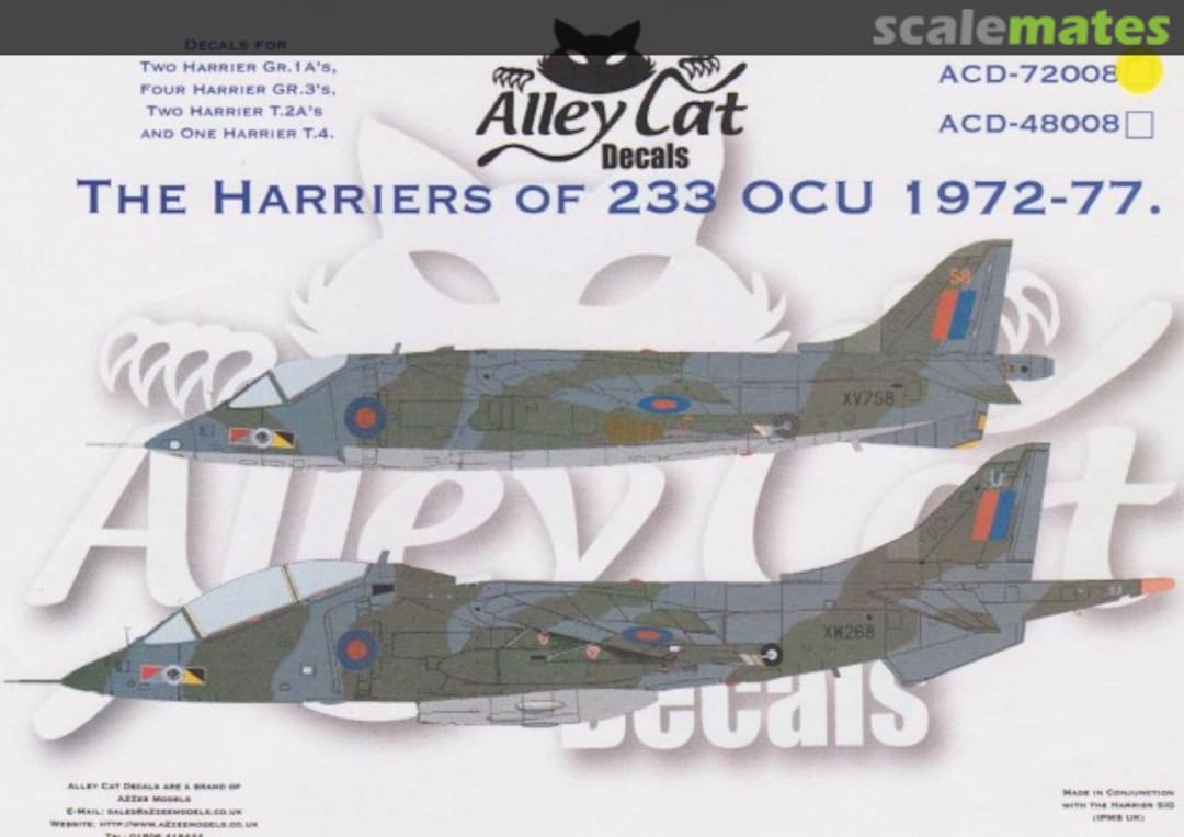 Boxart The Harriers Of 233 OCU 1972-77 ACD-72008 Alley Cat