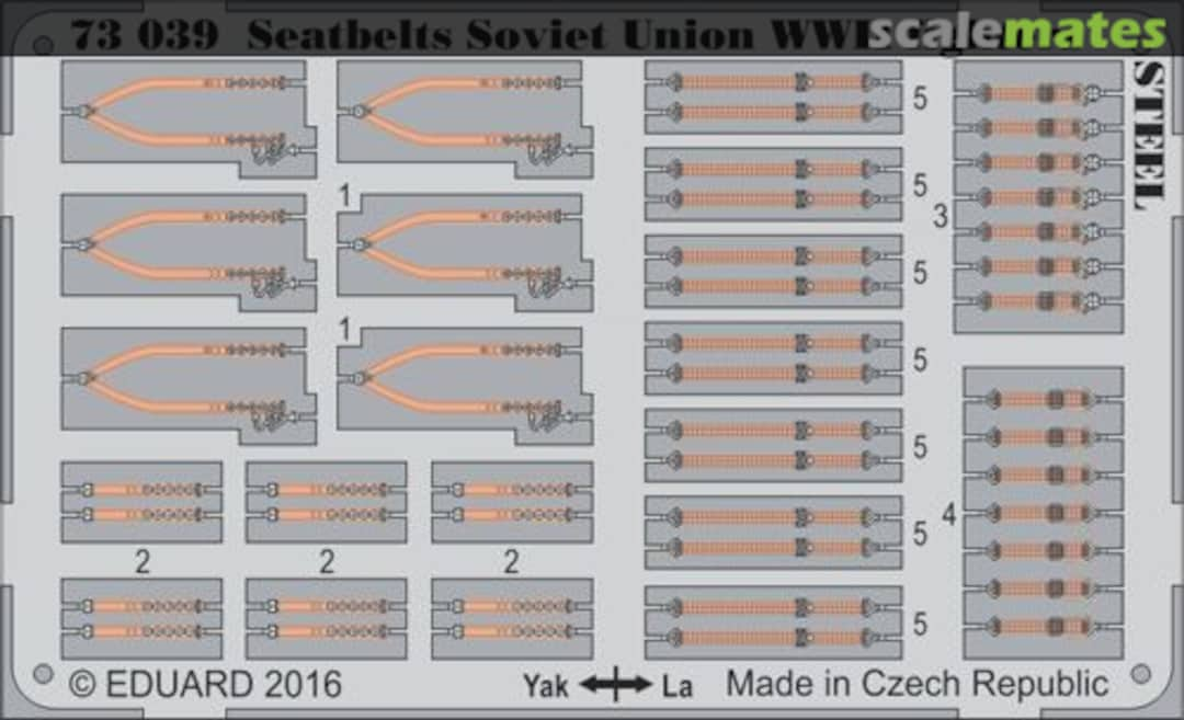 Boxart Seatbelts Soviet Union WWII fighters STEEL 73039 Eduard