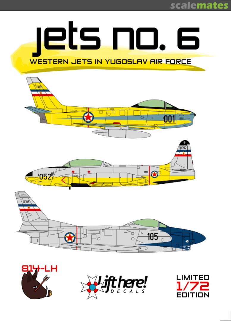 Boxart Jets No.6 814-LH Lift Here Decals