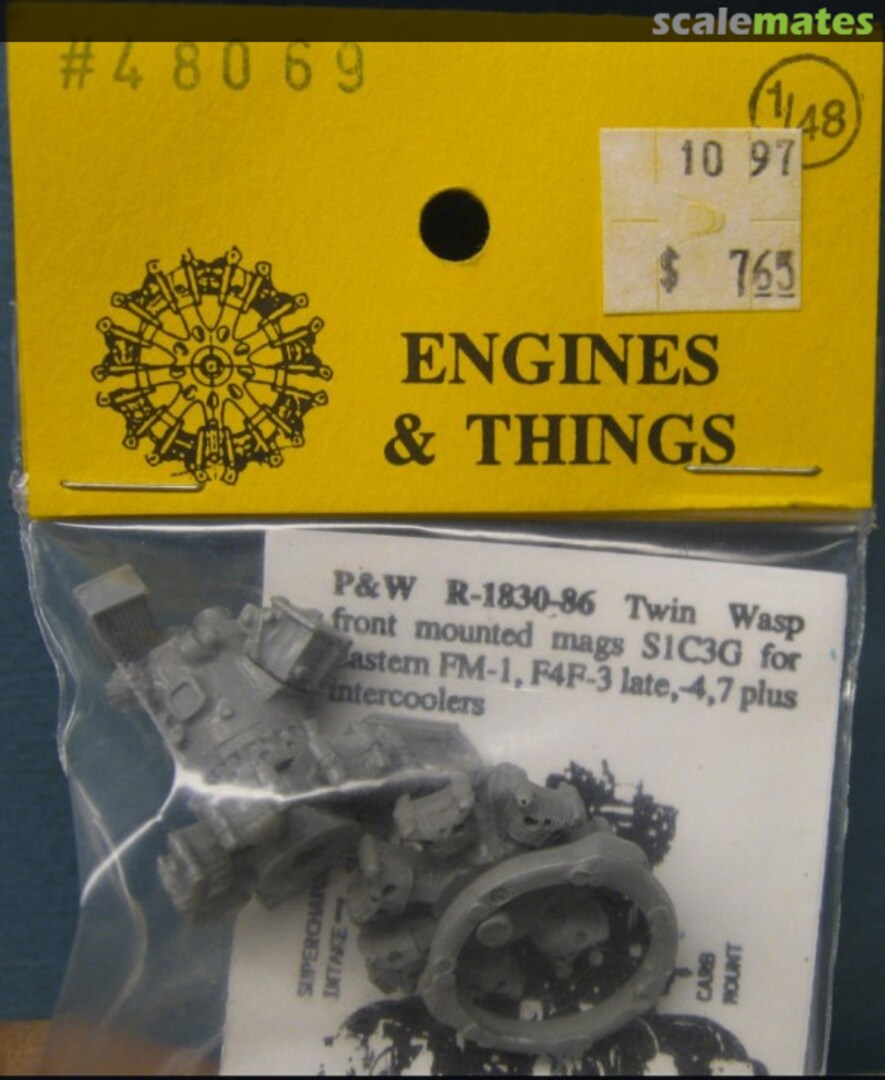 Boxart Pratt & Whitney R-1830-86 Twin Wasp (front mounted mags) 48069 Engines & Things