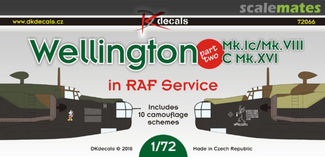 Boxart Wellington in RAF Service Part Two 72066 DK Decals