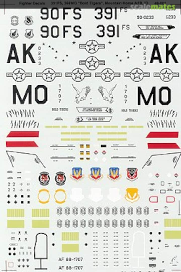 Boxart F-15E Strike Eagles 48-001 Fighter Decals