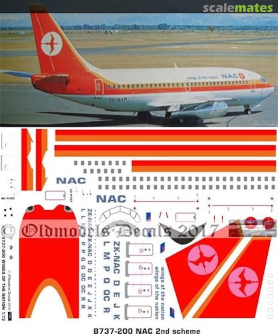 Boxart NAC 2nd B737-200 scheme OMD0113 Oldmodels Decals