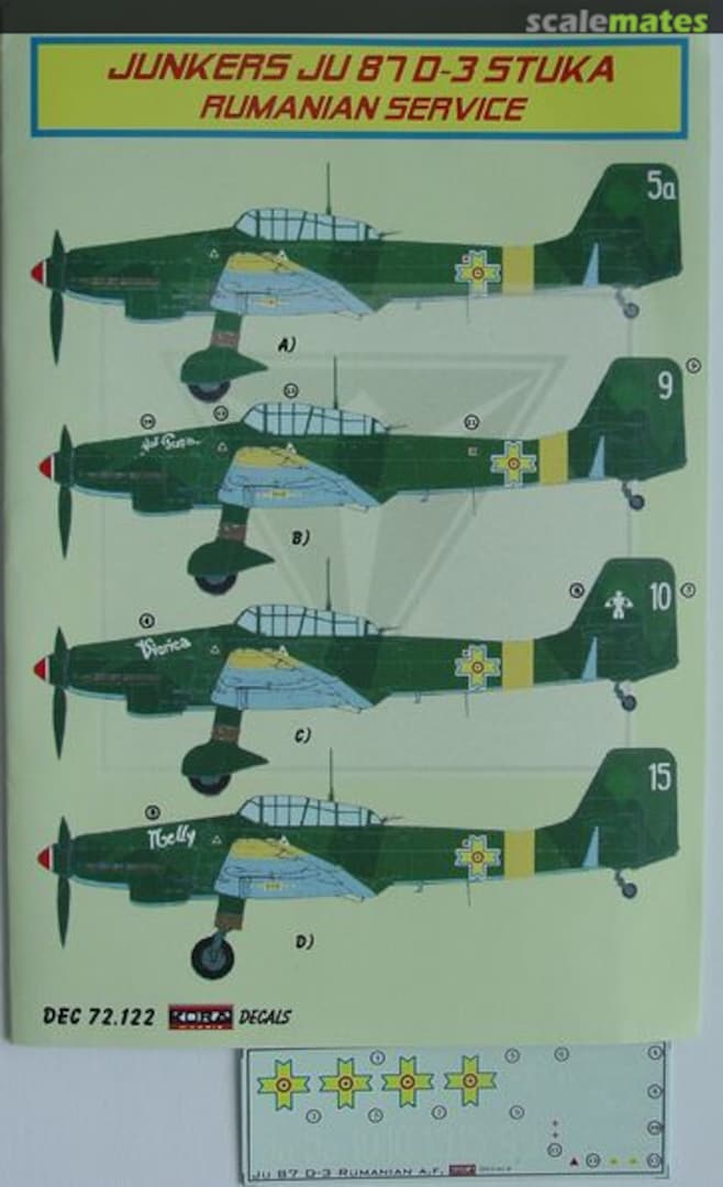 Boxart Junkers Ju 87 D-3 Stuka DEC72122 Kora Models