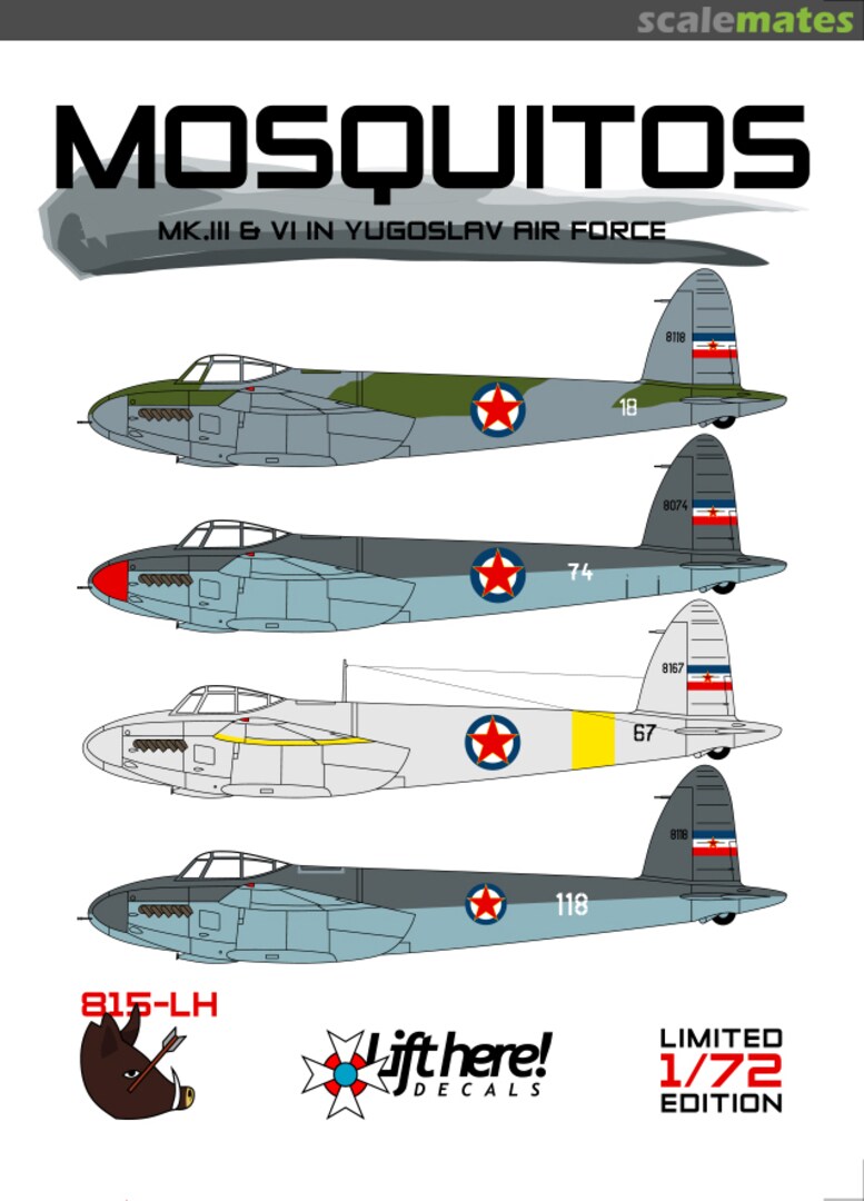 Boxart Mosquitos 815-LH Lift Here Decals