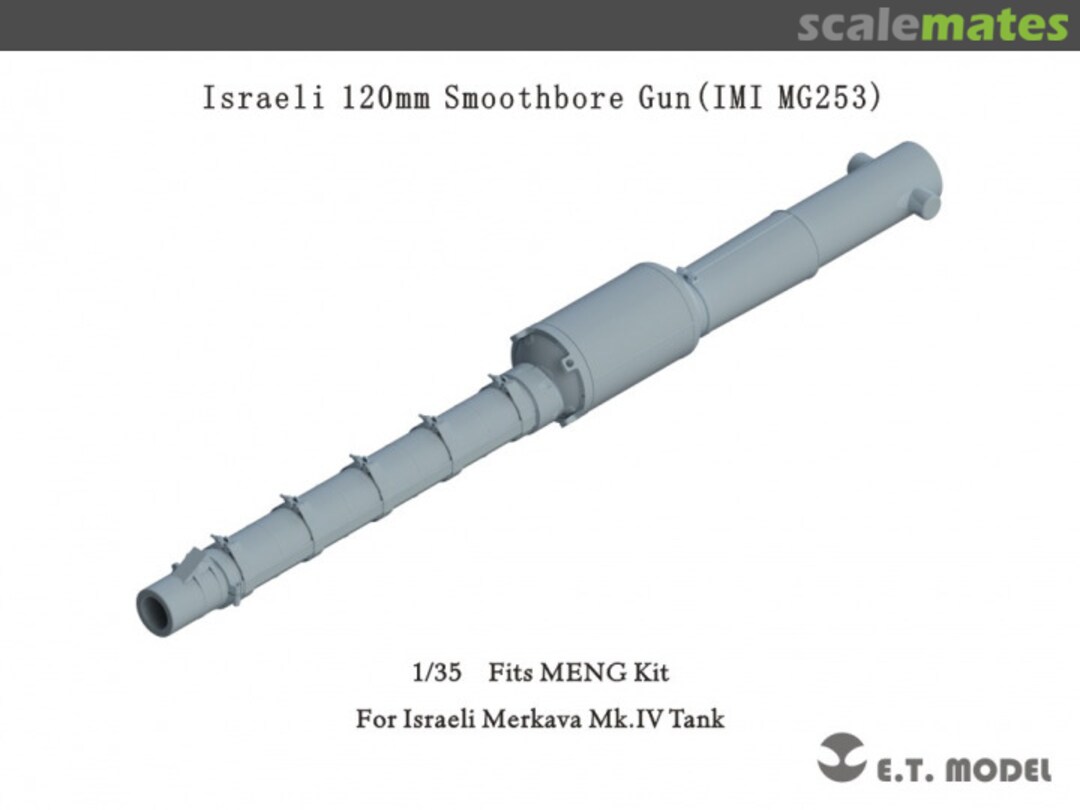 Boxart Israeli 120mm Smoothbore Gun (IMI MG253) (For Israeli Merkava Mk.IV Tank, Fits Meng Kit) P35-335 E.T. Model