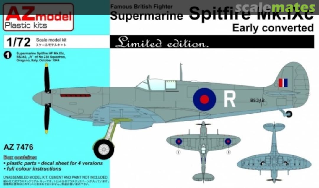 Boxart Supermarine Spitfire Mk.IXc AZ7476 AZmodel