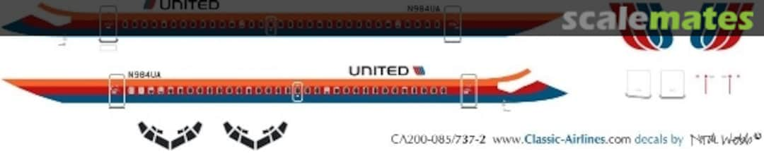 Boxart United Friendship 737-2 CA200-085 Classic Airlines