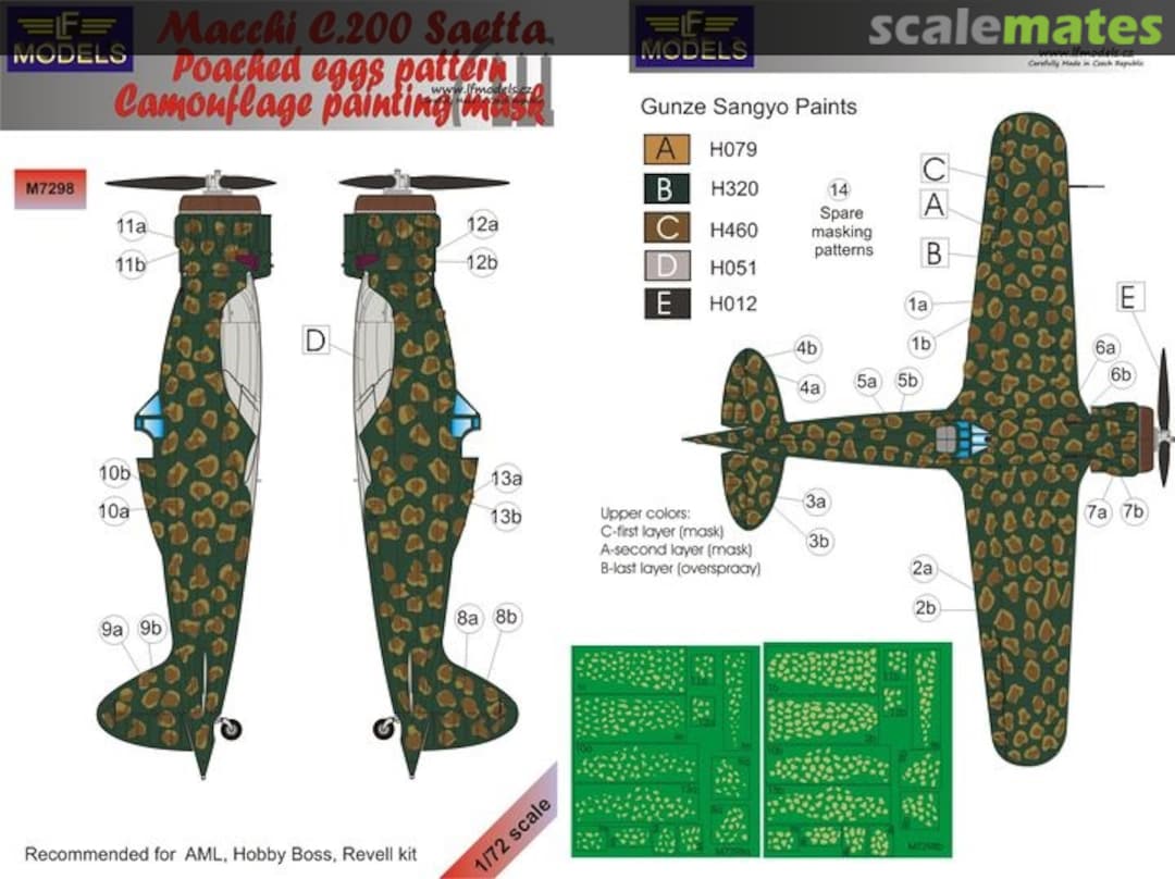 Boxart Macchi C.200 Saetta poached eggs pattern M7298 LF Models