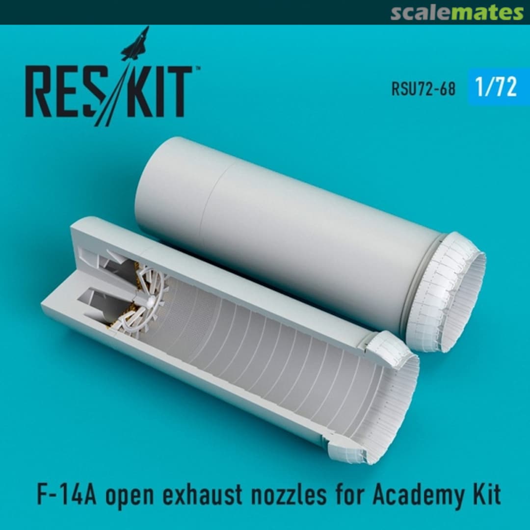 Boxart F-14A - open exhaust nozzles RSU72-0068 ResKit