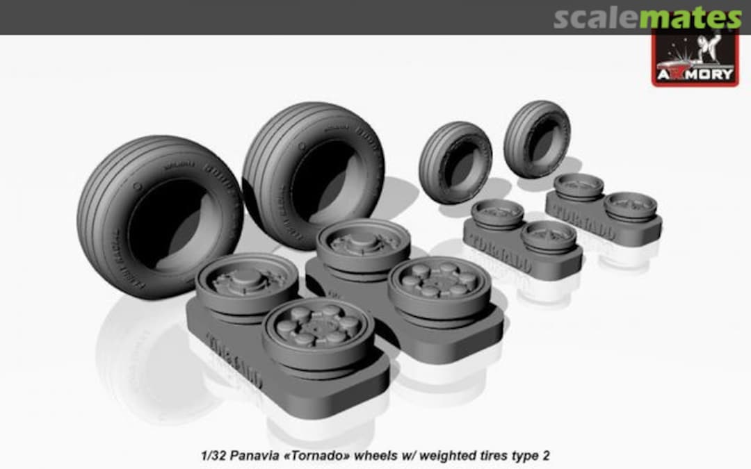 Boxart Panavia "Tornado" wheels w/ weighted tires, type 2 AW32501b Armory