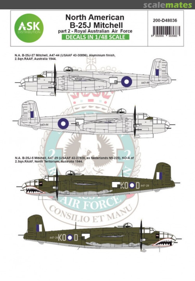 Boxart B-25J Mitchell 200-D48036 ASK