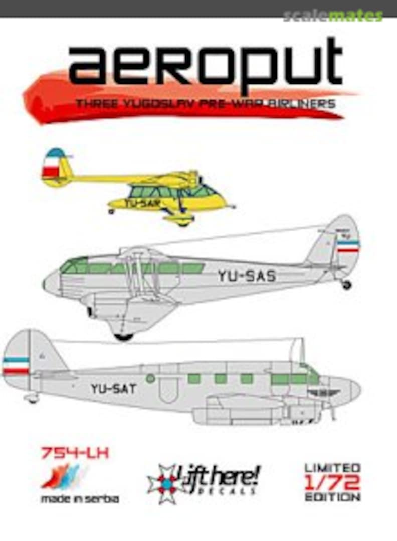 Boxart Aeroput 754-LH Lift Here Decals