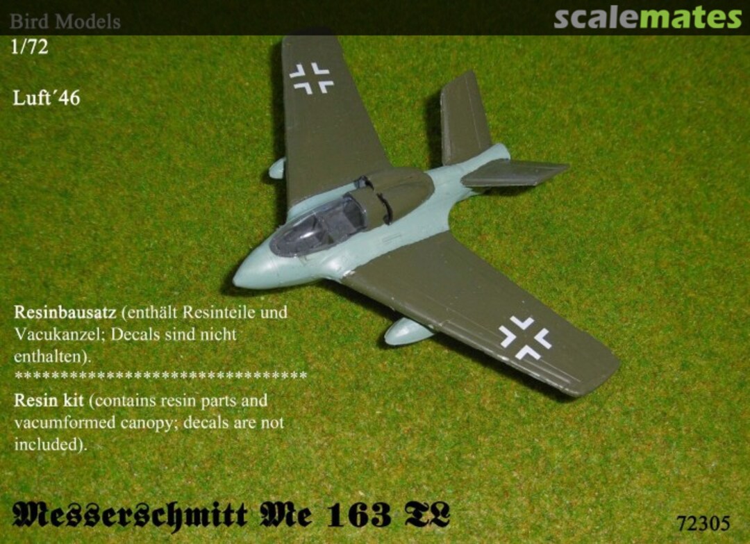 Boxart Messerschmitt Me 163 TL 72305 Bird Models