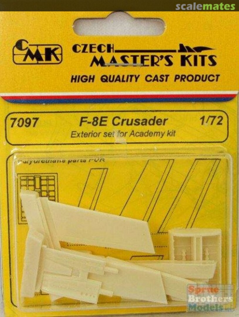 Boxart F-8E Crusader - control surfaces set 7097 CMK