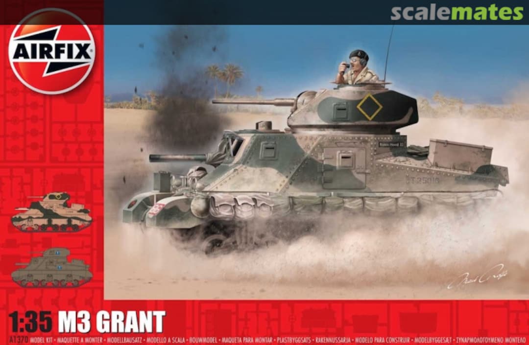 Boxart M3 Grant A1370 Airfix