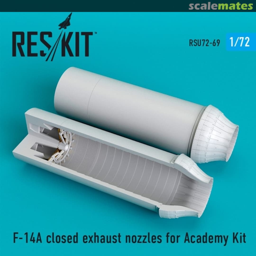 Boxart F-14A - closed exhaust nozzles RSU72-0069 ResKit