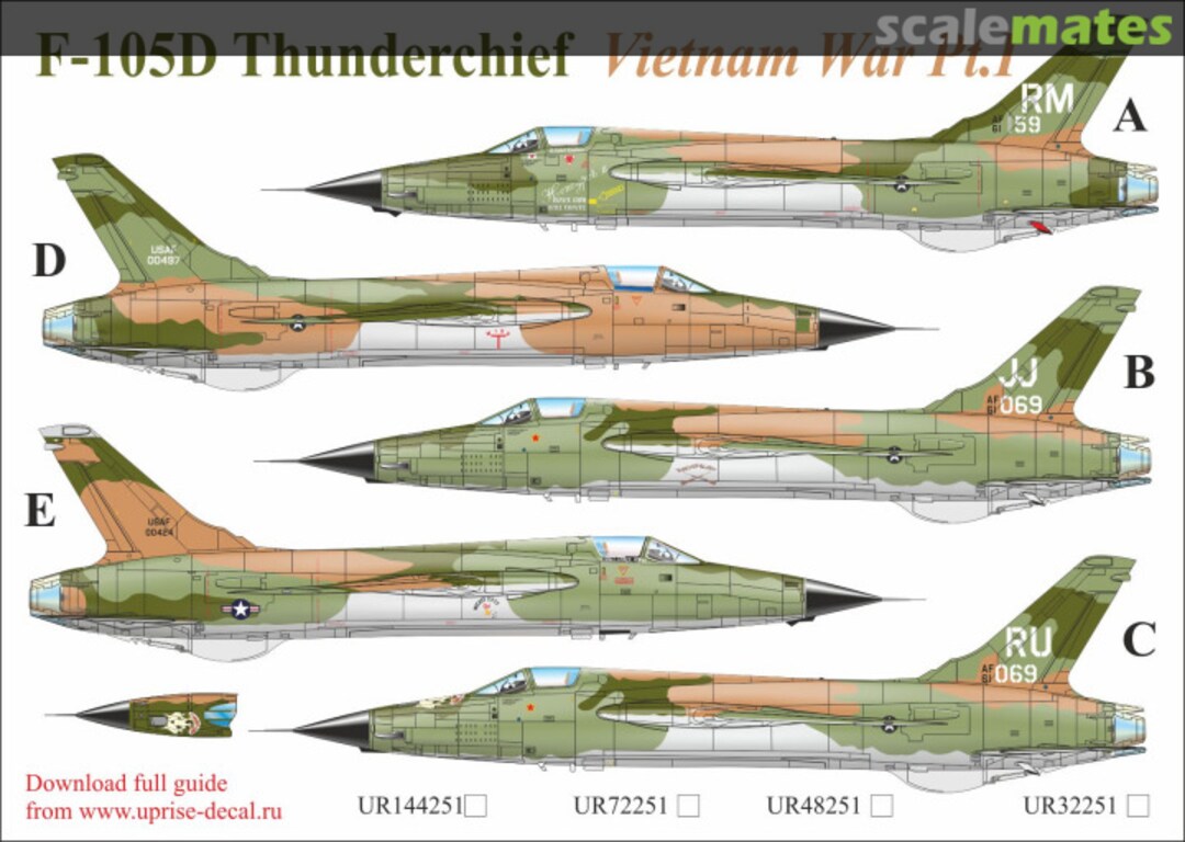 Boxart F-105D Thunderchief UR32251 UpRise Decal