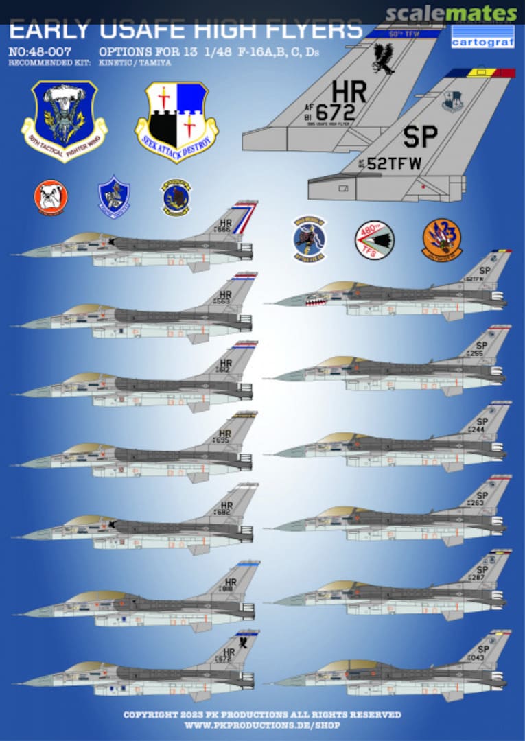 Boxart Early USAFE High Flyers - F-16 Fighting Falcon 48-007 PK Productions