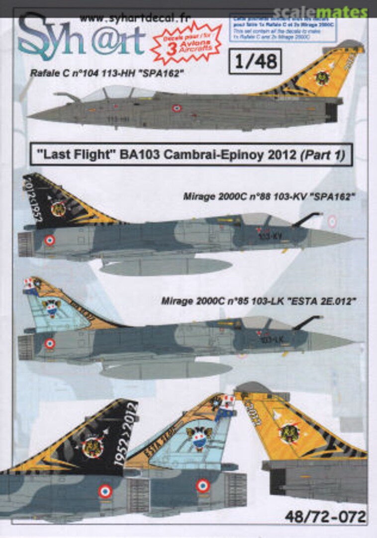 Boxart Last Flight BA103 Cambrai-Epinoy 2012 Part 1 72-072 Syhart