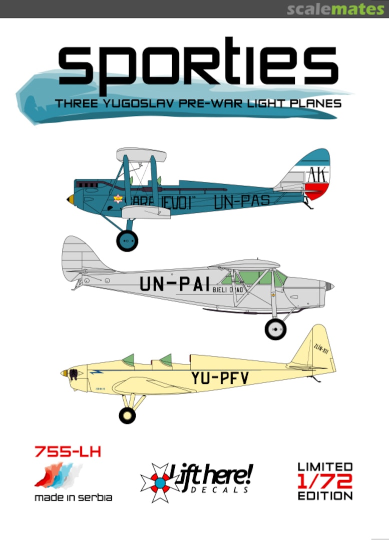 Boxart Sporties 755-LH Lift Here Decals