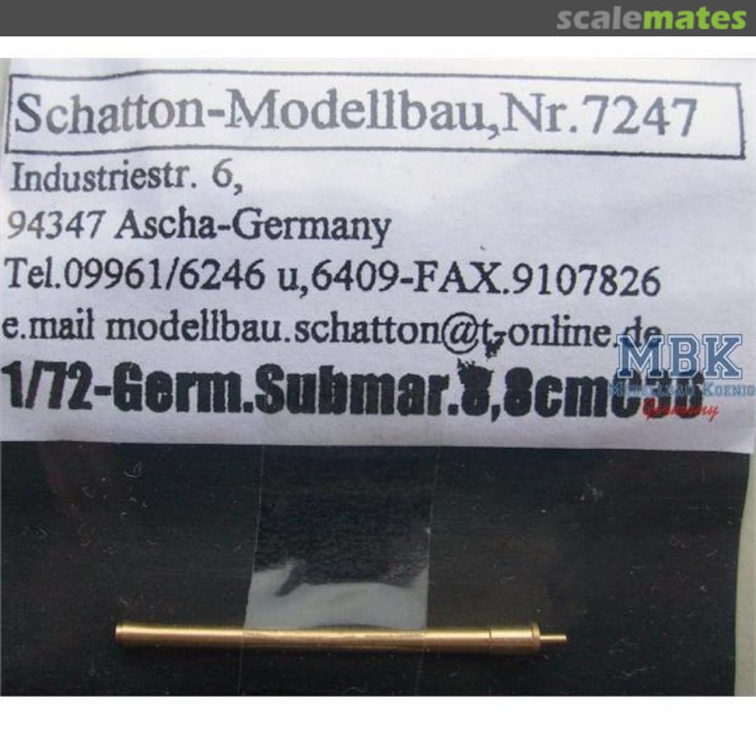 Boxart 8,8cm C36 U-Boot Kanone 7247 Schatton Modellbau