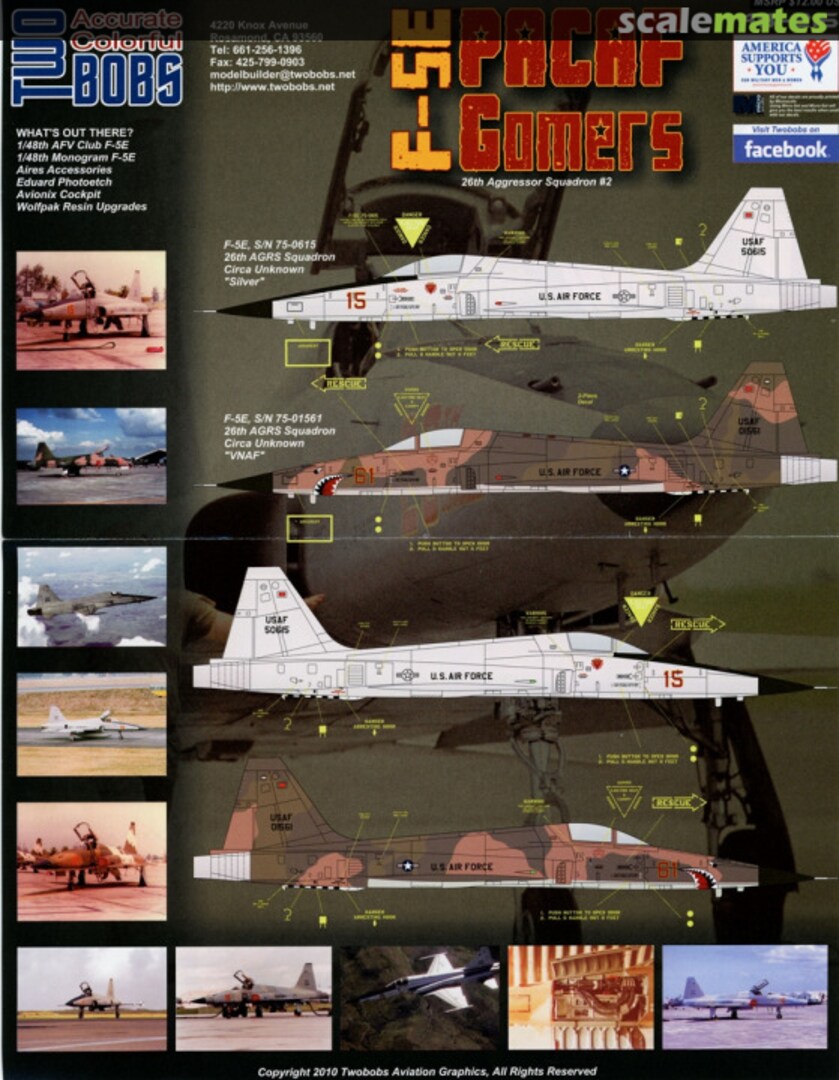 Boxart F-5E - PACAF Gomers 48-216 TwoBobs Aviation Graphics