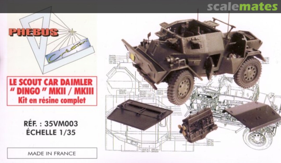 Boxart Le Scout Car Daimler "Dingo" MKll / MKlll 35VM003 Phebus Creation