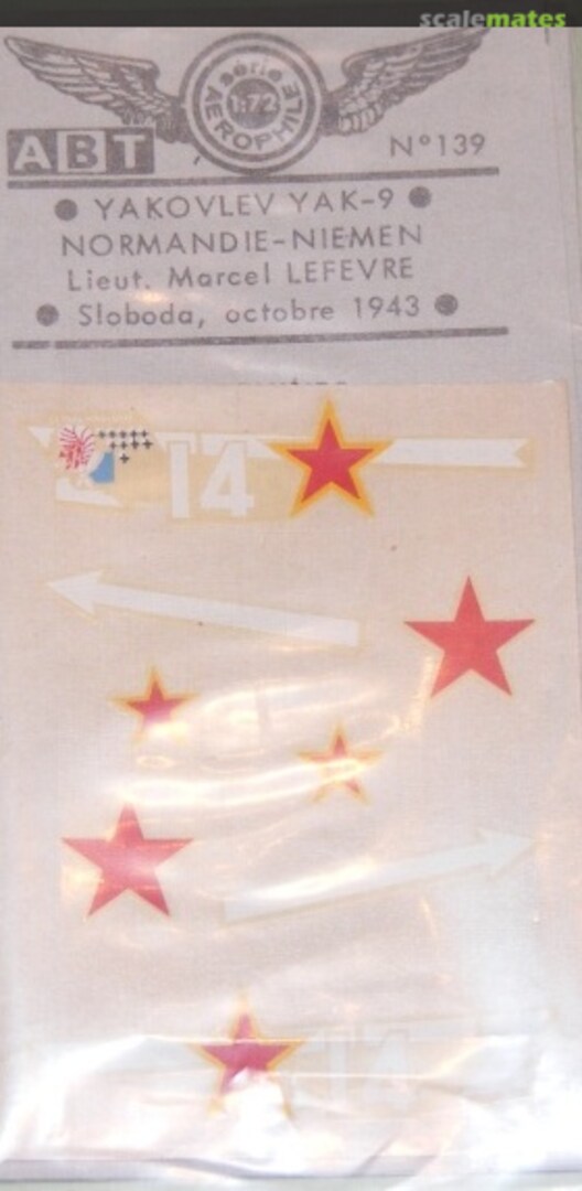 Boxart Yakovlev Yak-9 139 ABT Decals