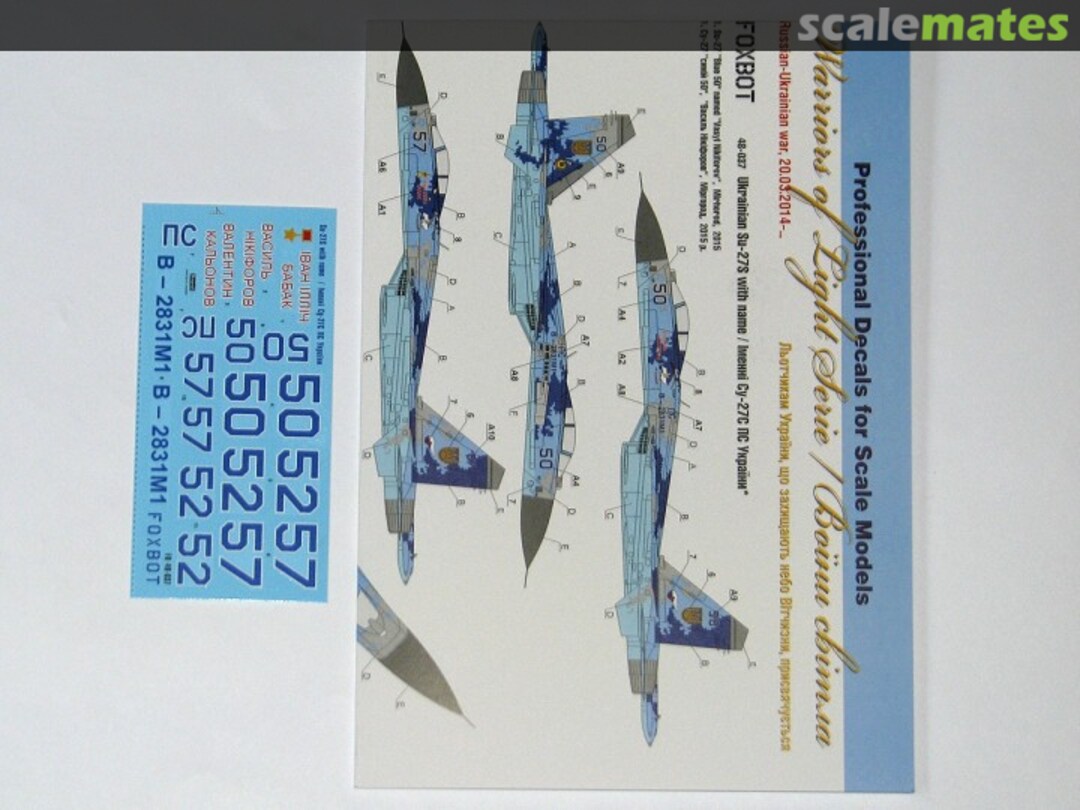 Boxart Sukhoi Su-27 with Name 48-037 Foxbot