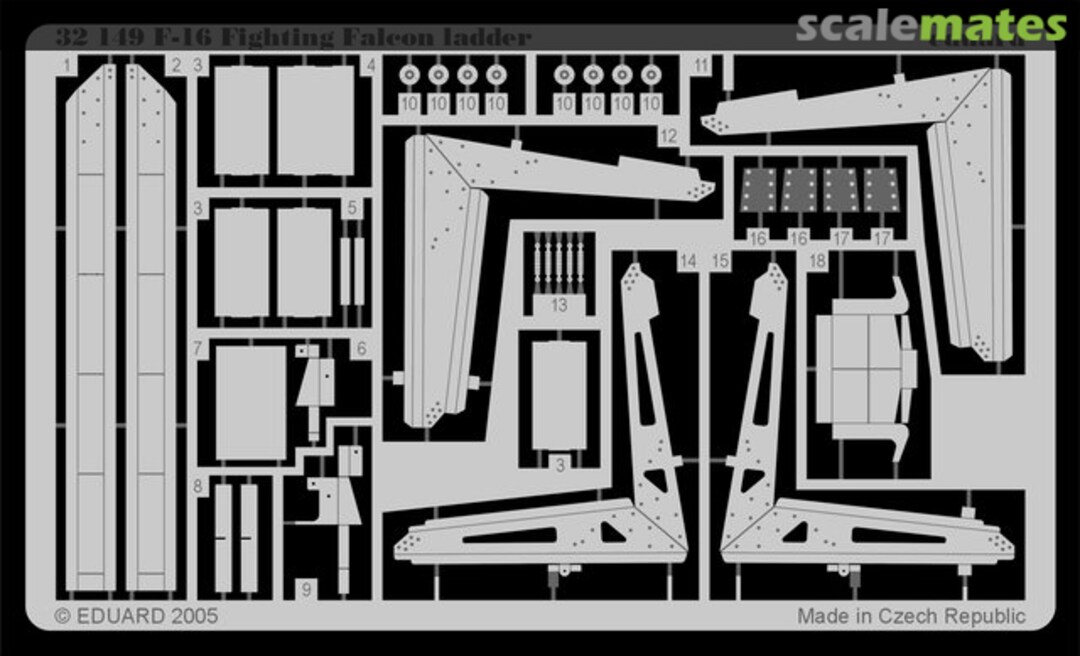 Boxart F-16 Fighting Falcon ladder 32149 Eduard