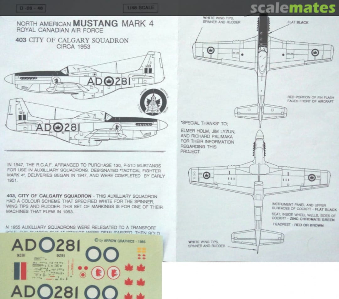 Boxart North American Mustang Mark 4 D-26-48 Arrow Graphics