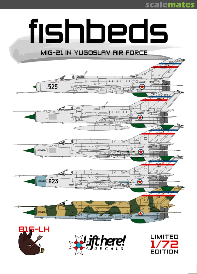 Boxart Fishbeds 816-LH Lift Here Decals