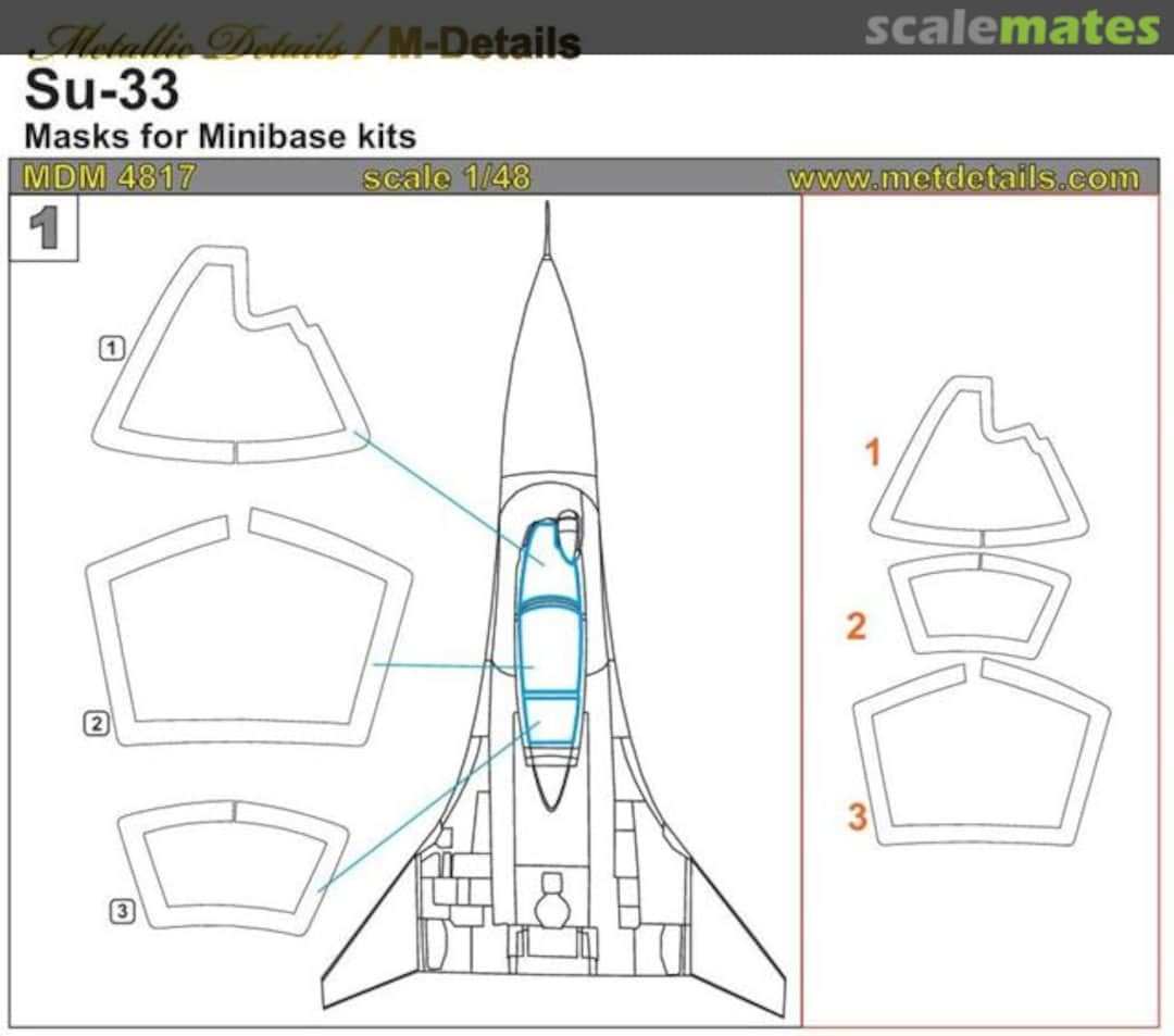 Boxart Su-33 Flanker-D MDM4817 Metallic Details