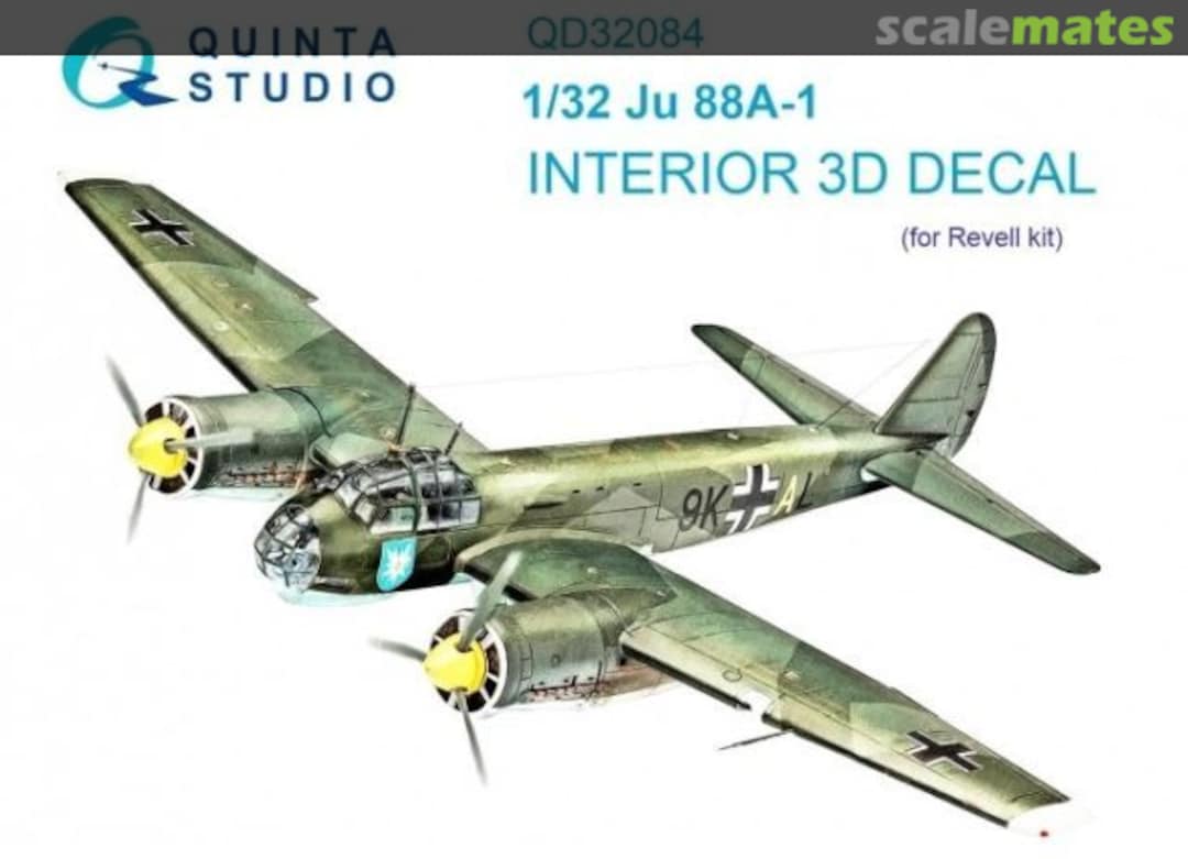 Boxart JU 88A-1 interior 3D decals QD32084 Quinta Studio