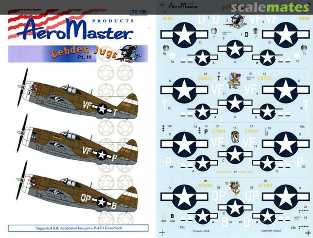 Boxart Debden Jugs Pt. III 72-190 AeroMaster